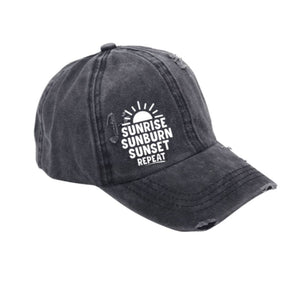 ☀️ Sunrise Sunburn Sunset Repeat Ponytail Cap